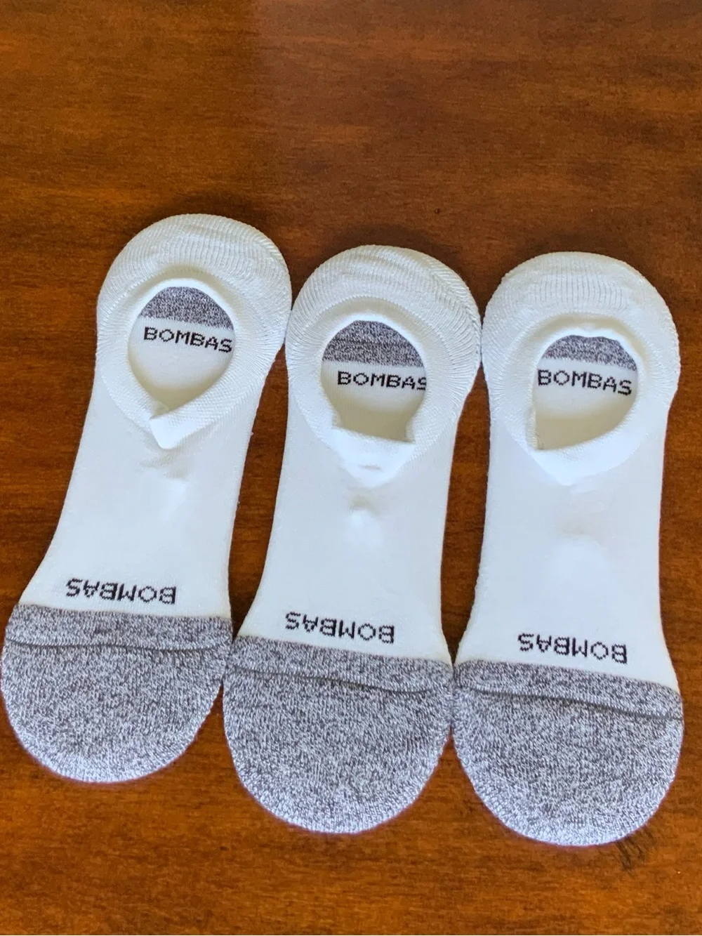 (3) BOMBAS Cushioned No-Show Socks